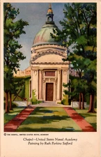 Chapel United States Naval Academy Painting By Ruth Perkins Safford Postcard