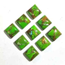 WHOLESALE GREEN COPPER TURQUOISE CABOCHON SQUARE SHAPE LOOSE GEMSTONE JEWELLERY