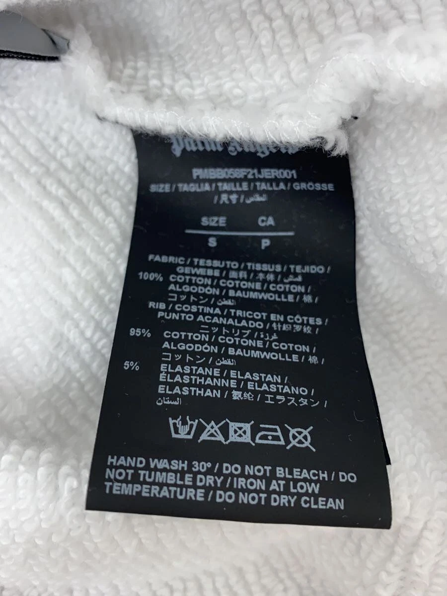 Felpa con cappuccio Palm Angels S cotone bianco usata