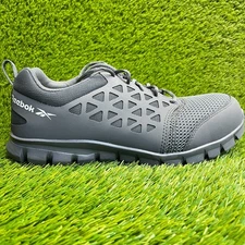 Reebok Sublite Cushion Mens Size 11 Gray Composite Toe Safety Work Shoes Sneaker