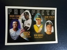 Roger Cedeno Derrick Gibson Ben Grieve Shane Spencer 1996 Topps NO TOPPS LOGO