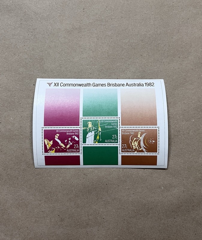 AUSTRALIA SCOTT #844A COMMENWEALTH GAMES BRISBANE SOUVENIR SHEET MNH 1982