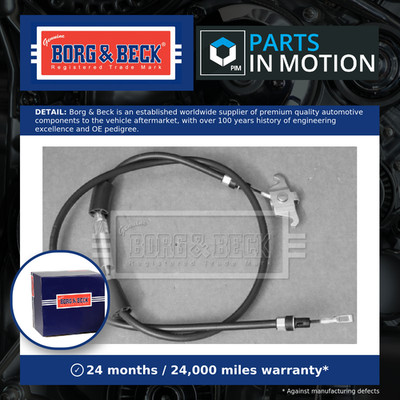 Handbrake Cable Front BKB3710 Borg & Beck Hand Brake Parking 30793824 Quality