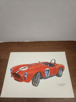 1965 Shelby Cobra by R Mc Kee print, 3 different prints size is 13''x9'' on all