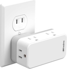 2 Prong to 3 Prong Power Strip,WRXDMC 2 Prong Outlet Adapter with 360 Rota