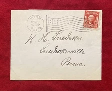 1905 *YORK, PENNSYLVANIA* POSTAL COVER+FANCY "AMERICAN" POSTMARK+SC# 319 STAMP!