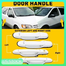 4pcs White Exterior Outer Door Handle Set Assembly For Toyota Sienna 1998-2003