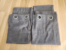 Sonoma Life Style 2 Pack Linen Sheer Curtain Panels Gray 50x84 Each Panel Euc