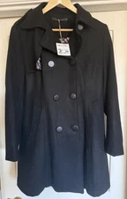 Womens Wool Blazer Coat Jacket Ladies Office Ol Work Cardigan Lightweight Tops