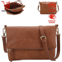 UmhäNgetasche Damen Schultertasche Leder Klein Mit ReißVerschluss Crossbody