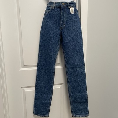 Rare VTG Riders by Lee Straight-Leg Jeans in Pepper Indigo Blue Wash.