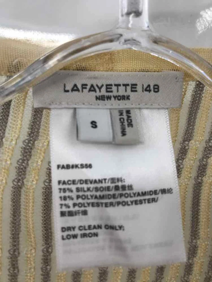 Pre-Owned Lafayette 148 Yellow Size Small Knit Sweater - Image 3 of 3