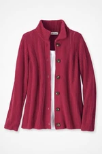 Coldwater Creek  Shaker Detail Button Cardigan , 9 Colors & All Size
