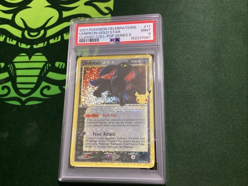 2021 Pokemon Celebrations #17 Umbreon-Gold Star Classic Coll-Pop Series 5 PSA 9
