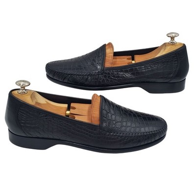 Italy Bragano Cole Haan Men\'s size 9 Black alligator crocodile leather shoes Italy Bragano Cole Haan Men main image 3