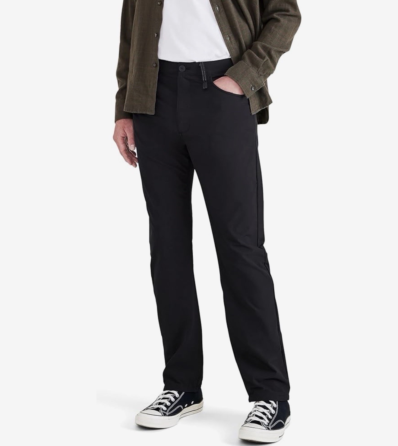 S Pants Go Jean Cut Straight Fit Security Pocket Black Size 