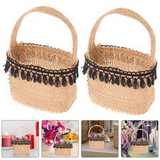  5 Pezzi Sacchetti Bomboniere Matrimonio Cesto Confetti Miniatura Cesti Fiori