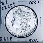 1887 MORGAN SILVER DOLLAR HI GRADE GENUINE U.S. MINT RARE COIN 8116