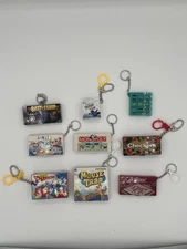 Vintage Mini Board Game Keychain Lot (9)  - Monopoly, Life, Battleship, + More