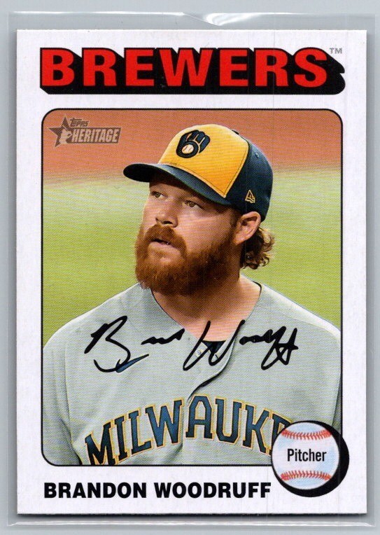 2024 Topps Heritage #444 Brandon Woodruff White Border
