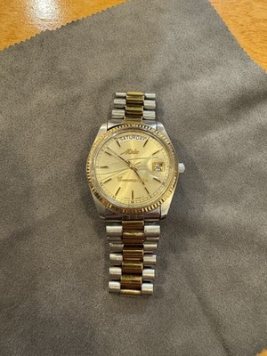 Mido Commander Automatic Gold Dial Two Tone Gents Watch 8299