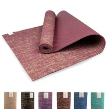 Jute Yoga Mat - High Performance Vegan Floor Exercise Mat - Eco Friendly Biod...