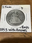 1853 Seatedliberty Half Dollar Arrows And Rays Type Coin!