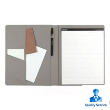 Altitude Padfolio 10"x12.5" Vegan Leather Gray Debossed Arch