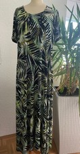 KIM&CO Maxi-Kleid 1/2-Arm Brazil Knit Jersey Schwarz Grün Weiß L 44-46 NP97,99€