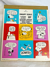 VTG 1970's Hallmark Peanuts Snoopy Woodstock Stickers Incomplete READ