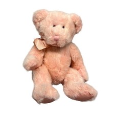 Russ Luv' Ums Teddy Bear Plush Stuffed Toy Small Pink Ribbon Soft Fuzzy