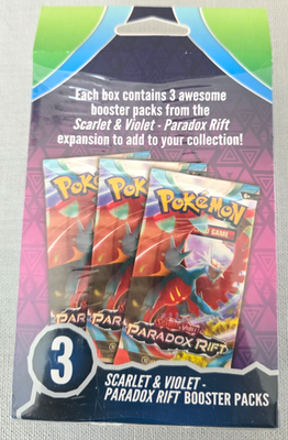 paradox rift booster box png Pokmon TCG: 3-Pack Blister Tofu's Trading Paradox Rift | Scarlet &