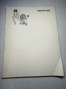 VINTAGE FUNNY INDIAN NUDE WOMAN SNATCH NOTE PAD STATIONARY NOTE GAG GIFT RARE NR