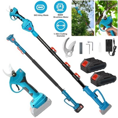 2-in-1 Pole Pruning Shears Cordless Battery Powered Pole Pruner for Garden Tree