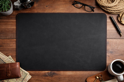 Leather Mouse Pad   Desk Mat for Office & Gaming Smooth Tracking & Non-Slip