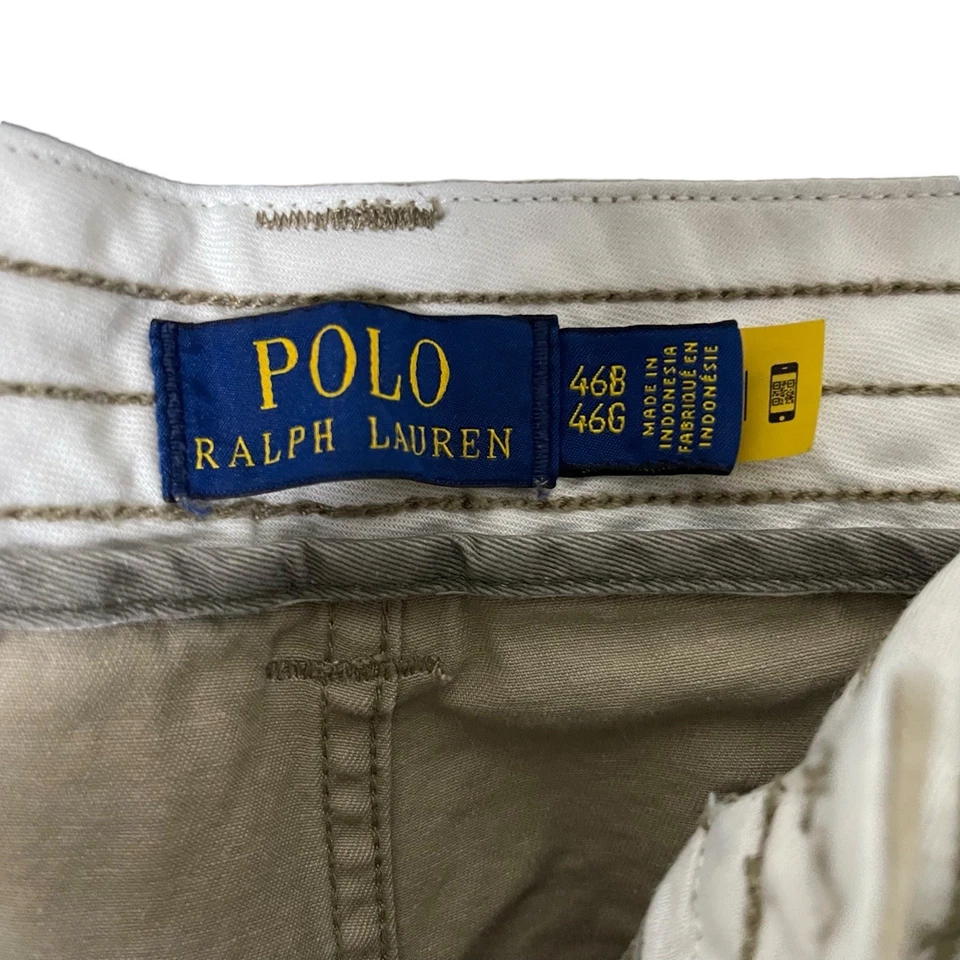 Polo Ralph Lauren Cargo Shorts Men’s 46 Big Beige Cotton Cargo Pockets - Image 3 of 4