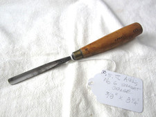 ADDIS #6 STRAIGHT GOUGE 3/8 INCH WOOD CARVING CHISEL ANTIQUE VINTAGE TOOL