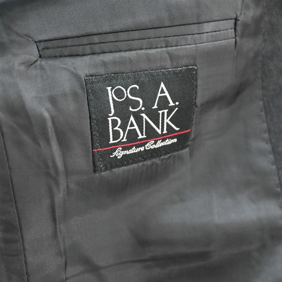 Jos A Bank 41R Gray 100% Wool Gordon Mens Blazer Suit Jacket Sport Coat - Image 4 of 4
