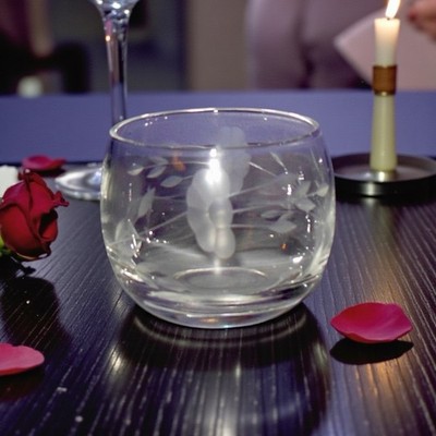 Set  Of 12 Princess House Roly Poly Crystal 4 Oz. 2 1/4'' Punch Cocktail Glasses