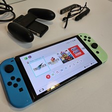 Nintendo Switch OLED Model Console w/ Dock JoyCon Power HDMI Controller Holder