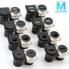 Panel Mount D Type USb3.0/2.0 Hdmi Female-Female Metal Connector Jack Socket