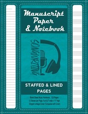 Manuscript Paper and Notebook  Blank Sheet Music Notebook  120 Pages  12 Stav