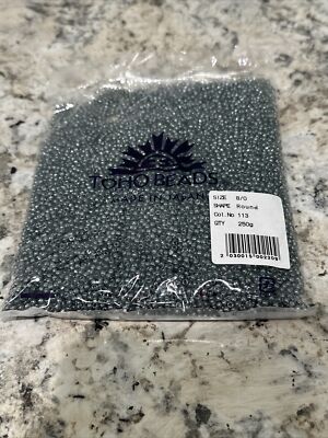 8/0 TOHO Round Beads Transparent Gray Luster TR-08-113 250g (.25kilo)