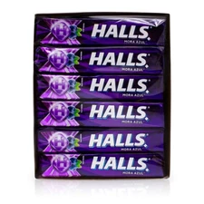 HALLS BLUEBERRY FLAVOR 1 BOX (12 ROLLS)