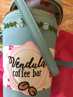 Sac à Main Vendula London En Forme De Gobelet Coffee Bar - Motif Glaces, Bleu Ciel - Neuf étiqueté