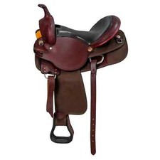 Premium Leather Western Barrel Racing Horse Saddle Tack Set Size 14" to 18"