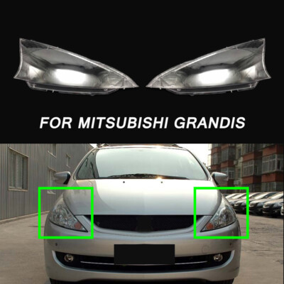 Fit For Mitsubishi Grandis 2004-2009 Clear Left Right Headlight Cover Lens Cap