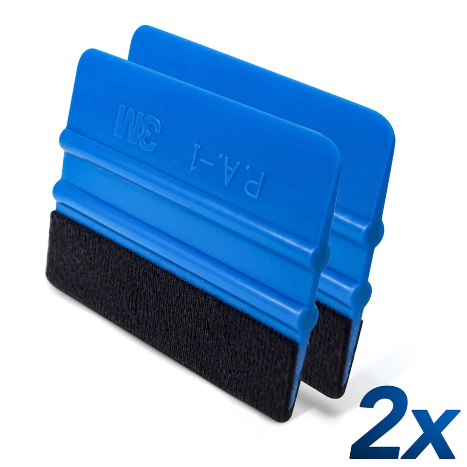 2x 3M Rakel PA-1-B Farbe Blau Weich inkl. Filzkante, Folienrakel, Filzrakel