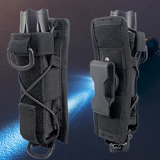 US Molle Flashlight Holster Tactical Flashlight Holder Belt Pouch for Torch Tool