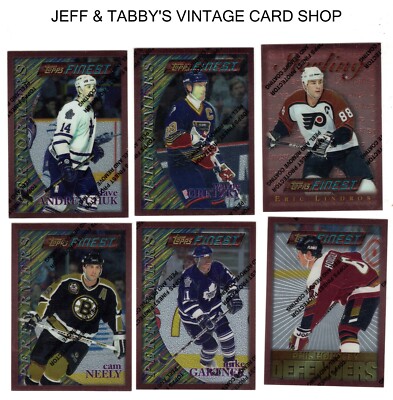 1995-96 Topps Finest Hockey 1-189 / SEE DROP DOWN MENU 4 CARD U WILL RECEIVE